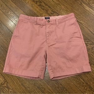 J.Crew Factory Men’s Reade Khaki Shorts (Dusty Coral) - Size 32